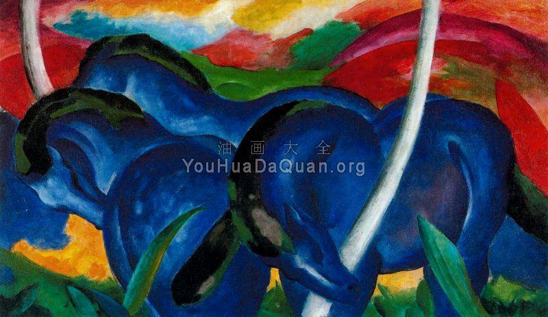 The Large Blue Horses - 弗朗茨·马克